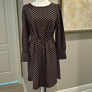 Loft tie waist floral dress size M
